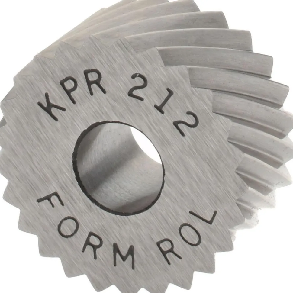 Standard Knurl Wheel: 3/4" Dia, 90 ° Tooth Angle, 12 TPI, Diagonal, High Speed Steel