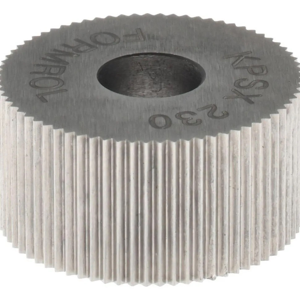 Standard Knurl Wheel: 3/4" Dia, 90 ° Tooth Angle, 30 TPI, Straight, Cobalt