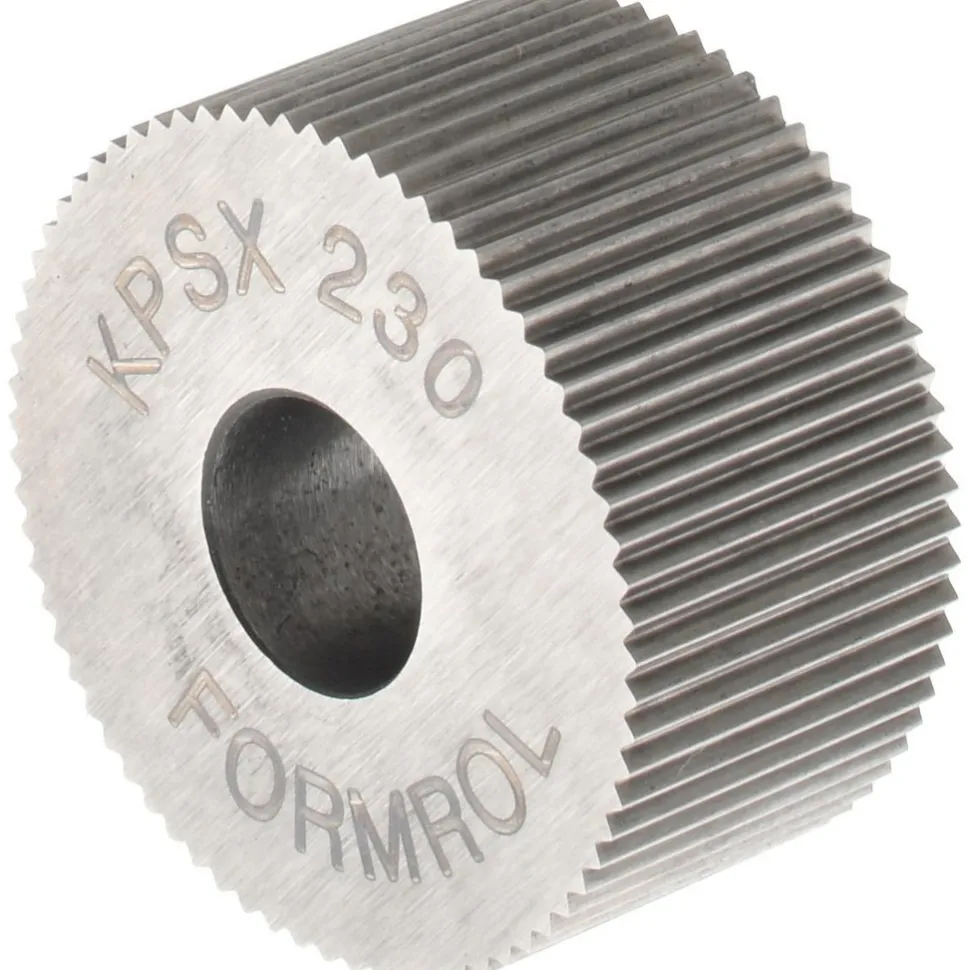 Standard Knurl Wheel: 3/4" Dia, 90 ° Tooth Angle, 30 TPI, Straight, Cobalt