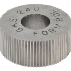 Standard Knurl Wheel: 5/8" Dia, 90 ° Tooth Angle, 40 TPI, Straight, High Speed Steel