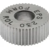 Standard Knurl Wheel: 1/2" Dia, 90 ° Tooth Angle, 30 TPI, Straight, High Speed Steel