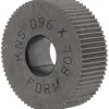 Standard Knurl Wheel: 3/4" Dia, 80 ° Tooth Angle, Straight, Cobalt