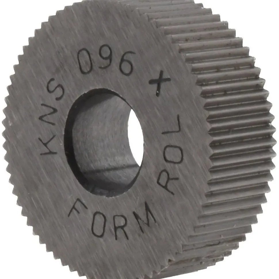 Standard Knurl Wheel: 3/4" Dia, 80 ° Tooth Angle, Straight, Cobalt