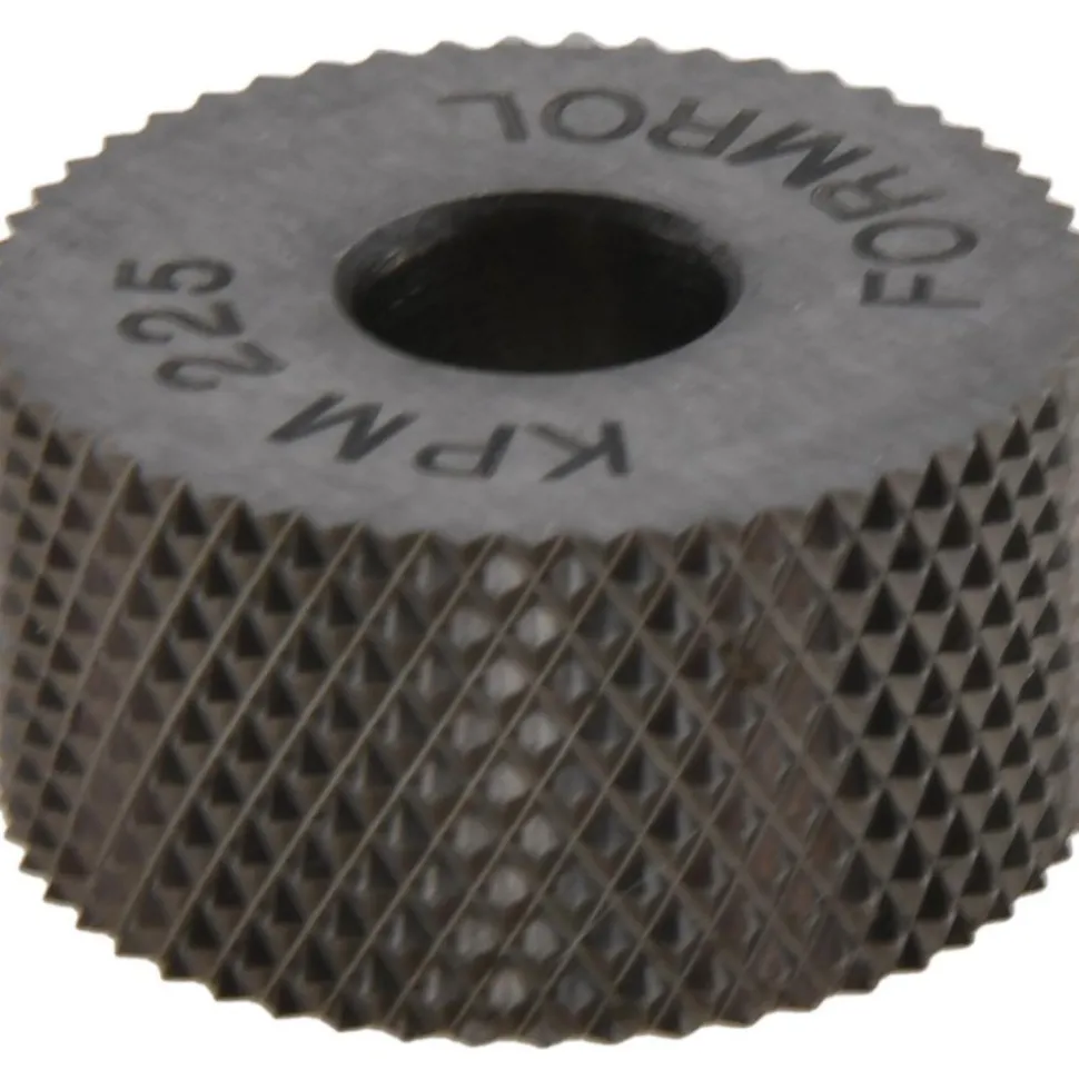 Standard Knurl Wheel: 3/4" Dia, 90 ° Tooth Angle, 25 TPI, Diamond, High Speed Steel
