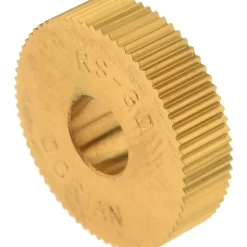 Standard Knurl Wheel: 3/4" Dia, 90 ° Tooth Angle, 30 TPI, Straight, High Speed Steel