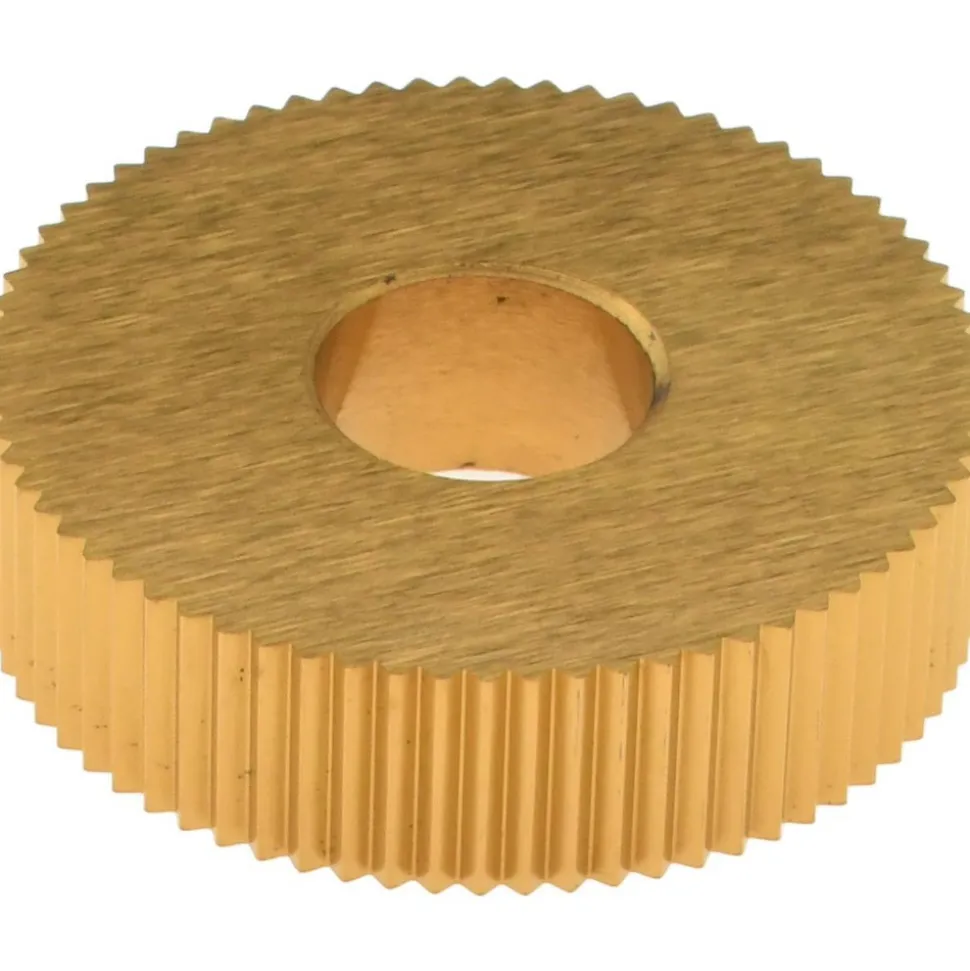 Standard Knurl Wheel: 3/4" Dia, 90 ° Tooth Angle, 30 TPI, Straight, High Speed Steel