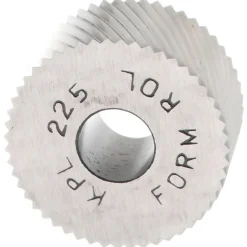 Standard Knurl Wheel: 3/4" Dia, 90 ° Tooth Angle, 25 TPI, Diagonal, High Speed Steel
