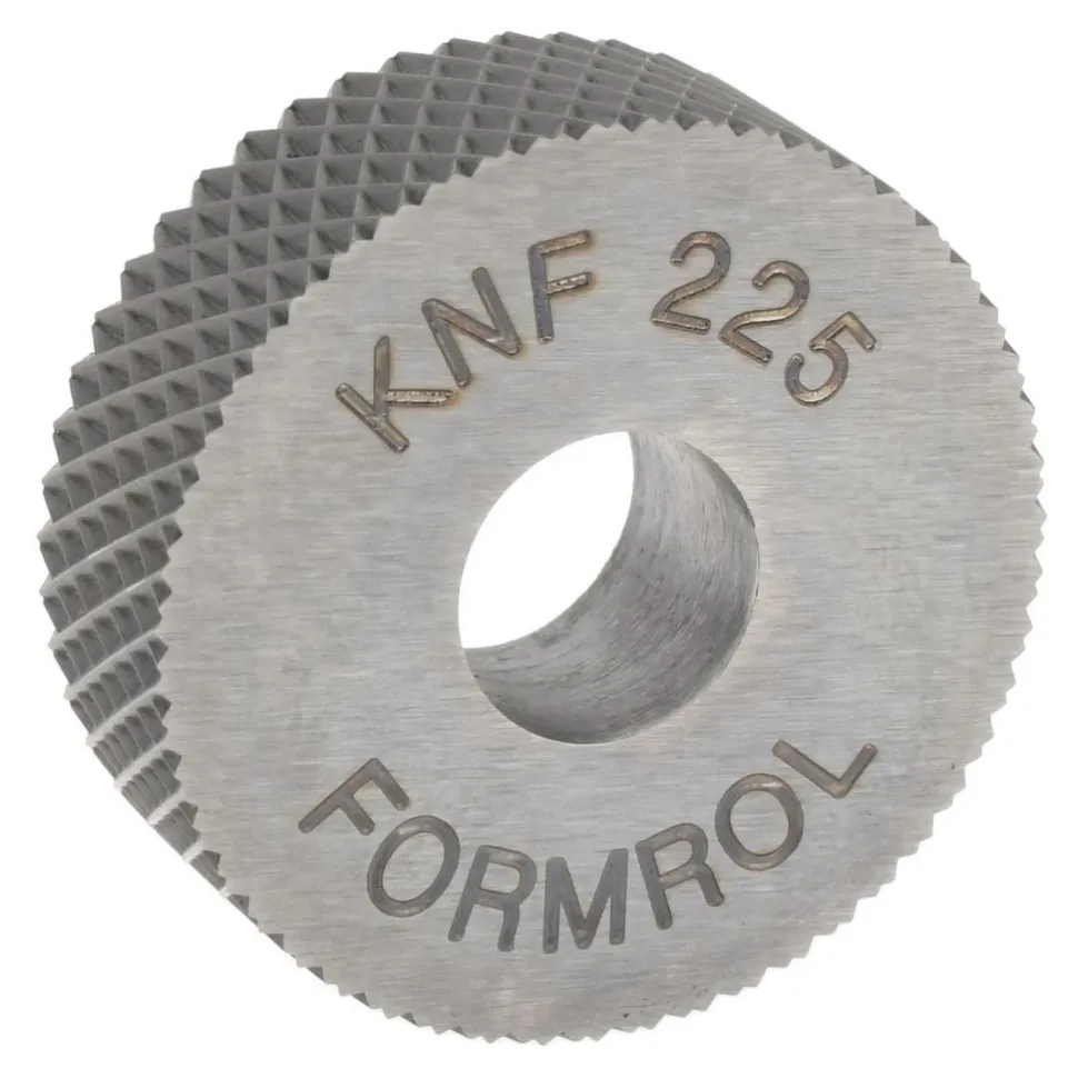 Standard Knurl Wheel: 3/4" Dia, 90 ° Tooth Angle, 25 TPI, Diamond, High Speed Steel