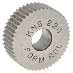 Standard Knurl Wheel: 3/4" Dia, 90 ° Tooth Angle, 20 TPI, Straight, High Speed Steel