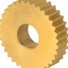 Standard Knurl Wheel: 3/4" Dia, 90 ° Tooth Angle, 14 TPI, Straight, Cobalt