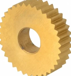 Standard Knurl Wheel: 3/4" Dia, 90 ° Tooth Angle, 14 TPI, Straight, Cobalt