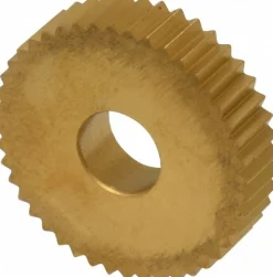 Standard Knurl Wheel: 1" Dia, 90 ° Tooth Angle, 14 TPI, Straight, Cobalt