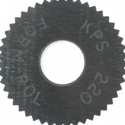 Standard Knurl Wheel: 3/4" Dia, 90 ° Tooth Angle, 20 TPI, Straight, High Speed Steel
