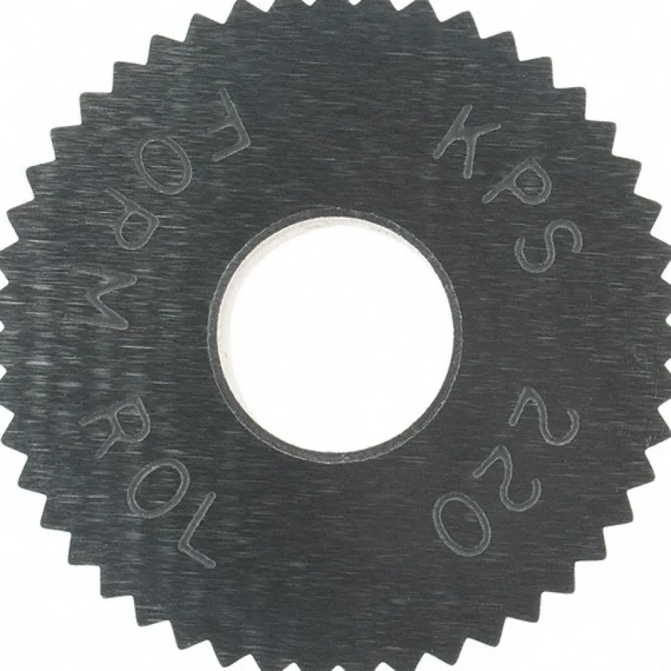 Standard Knurl Wheel: 3/4" Dia, 90 ° Tooth Angle, 20 TPI, Straight, High Speed Steel