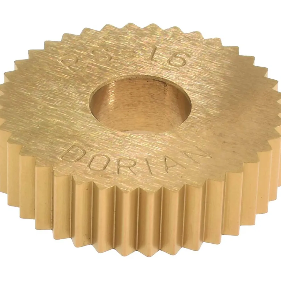Standard Knurl Wheel: 3/4" Dia, 90 ° Tooth Angle, 16 TPI, Straight, High Speed Steel