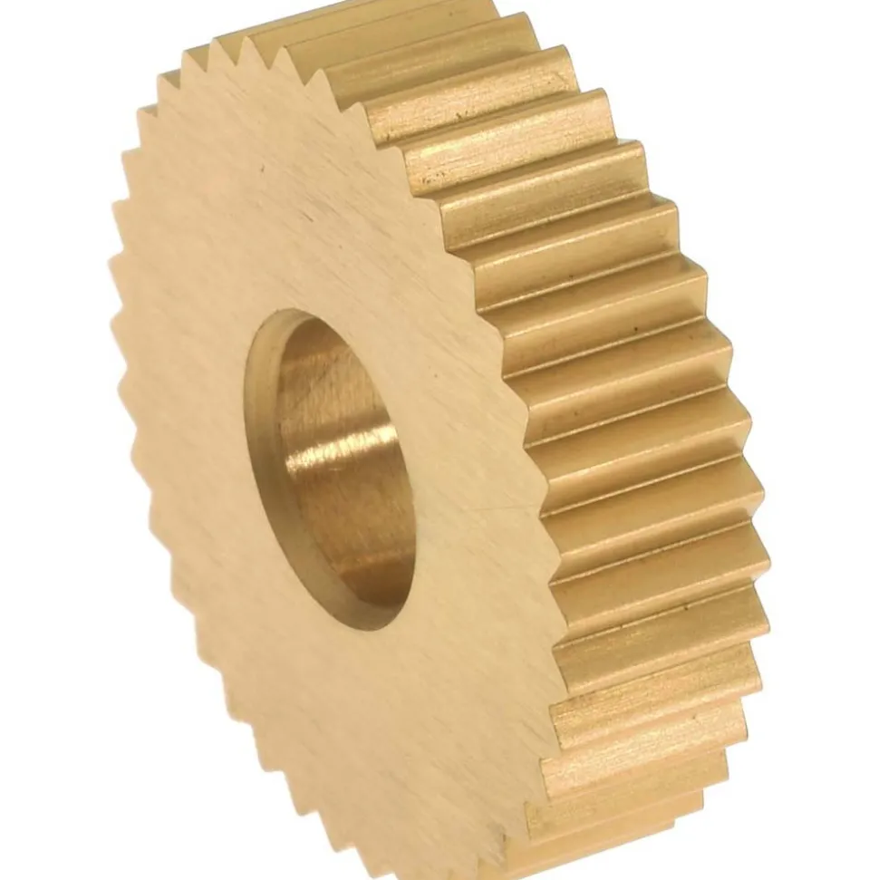 Standard Knurl Wheel: 3/4" Dia, 90 ° Tooth Angle, 16 TPI, Straight, High Speed Steel