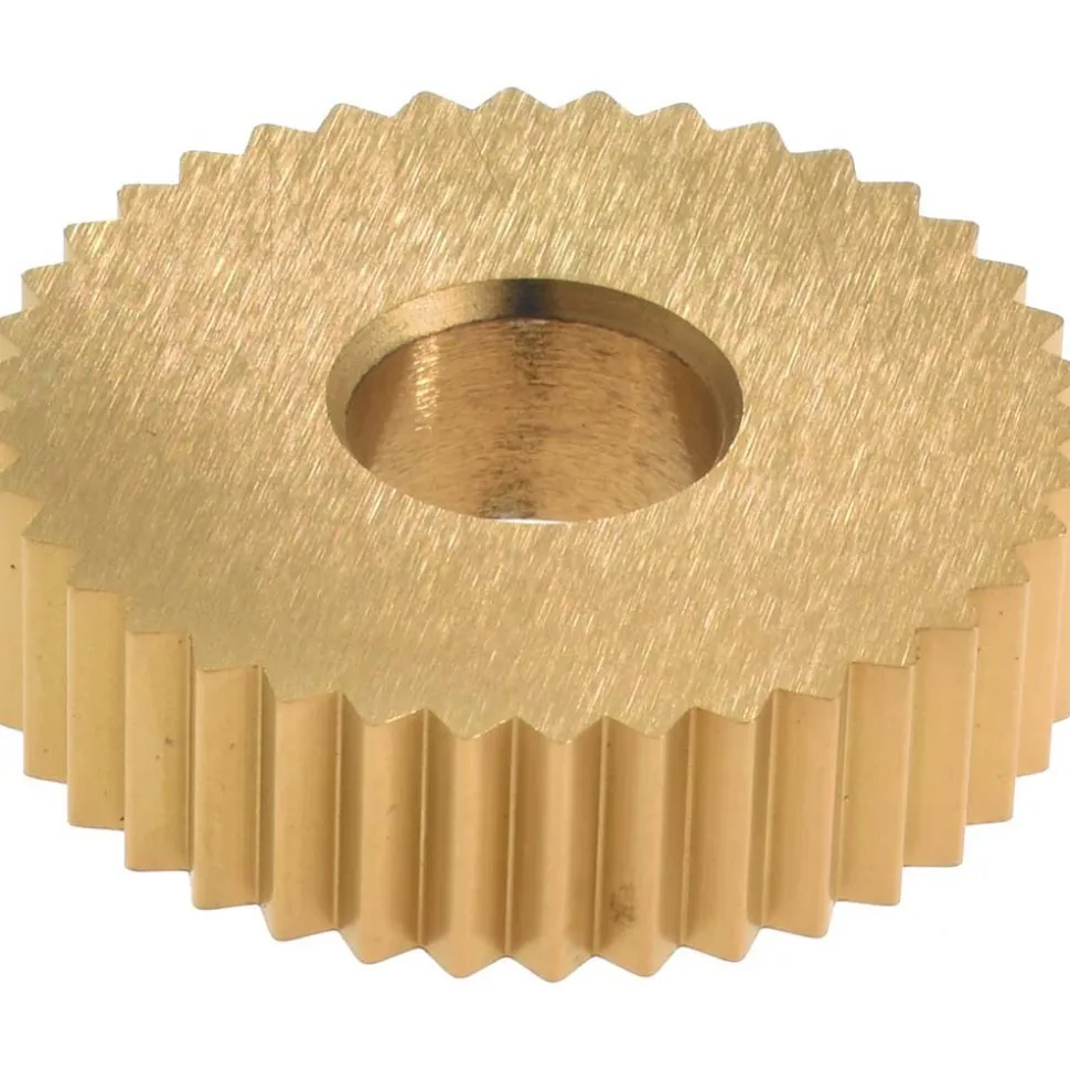 Standard Knurl Wheel: 3/4" Dia, 90 ° Tooth Angle, 16 TPI, Straight, High Speed Steel