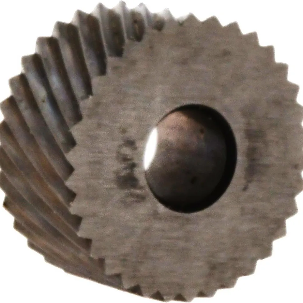 Standard Knurl Wheel: 3/4" Dia, 90 ° Tooth Angle, 14 TPI, Diagonal, High Speed Steel