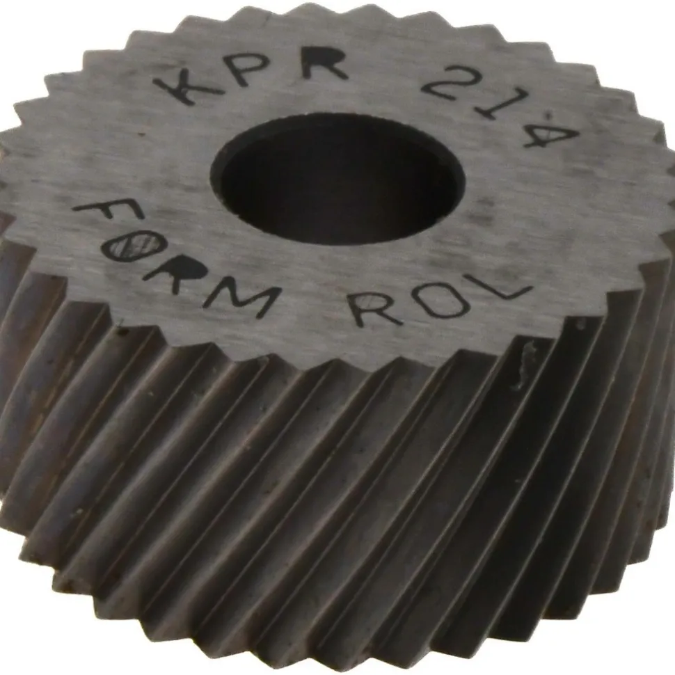 Standard Knurl Wheel: 3/4" Dia, 90 ° Tooth Angle, 14 TPI, Diagonal, High Speed Steel