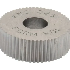 Standard Knurl Wheel: 3/4" Dia, 90 ° Tooth Angle, 25 TPI, Straight, High Speed Steel