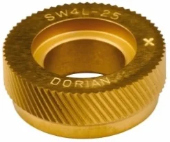 Standard Knurl Wheel: 1" Dia, 90 ° Tooth Angle, 25 TPI, Diagonal, Cobalt