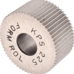 Standard Knurl Wheel: 3/4" Dia, 90 ° Tooth Angle, 25 TPI, Straight, High Speed Steel