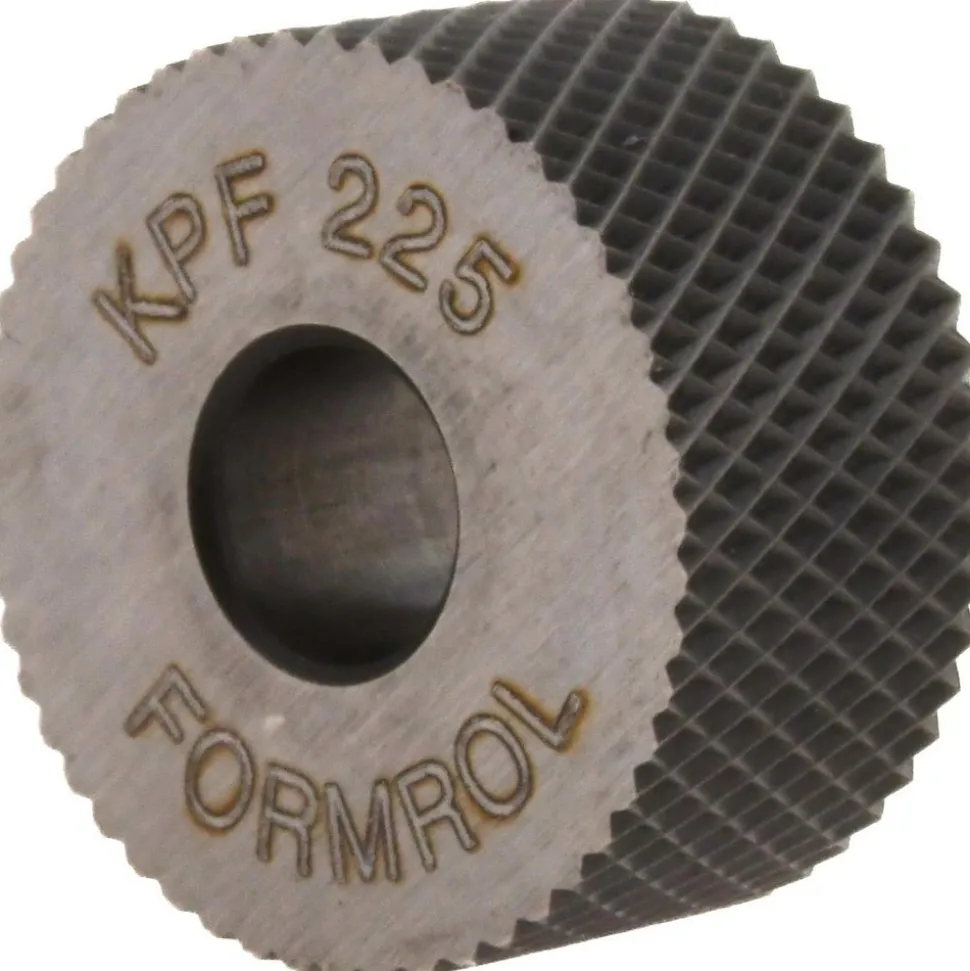 Standard Knurl Wheel: 3/4" Dia, 90 ° Tooth Angle, 25 TPI, Diamond, High Speed Steel