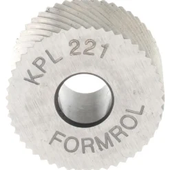 Standard Knurl Wheel: 3/4" Dia, 90 ° Tooth Angle, 21 TPI, Diagonal, High Speed Steel