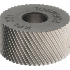 Standard Knurl Wheel: 3/4" Dia, 90 ° Tooth Angle, 21 TPI, Diagonal, High Speed Steel