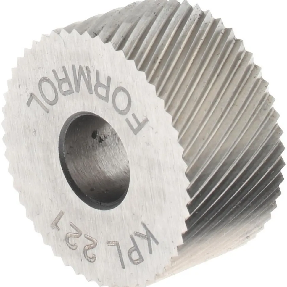 Standard Knurl Wheel: 3/4" Dia, 90 ° Tooth Angle, 21 TPI, Diagonal, High Speed Steel