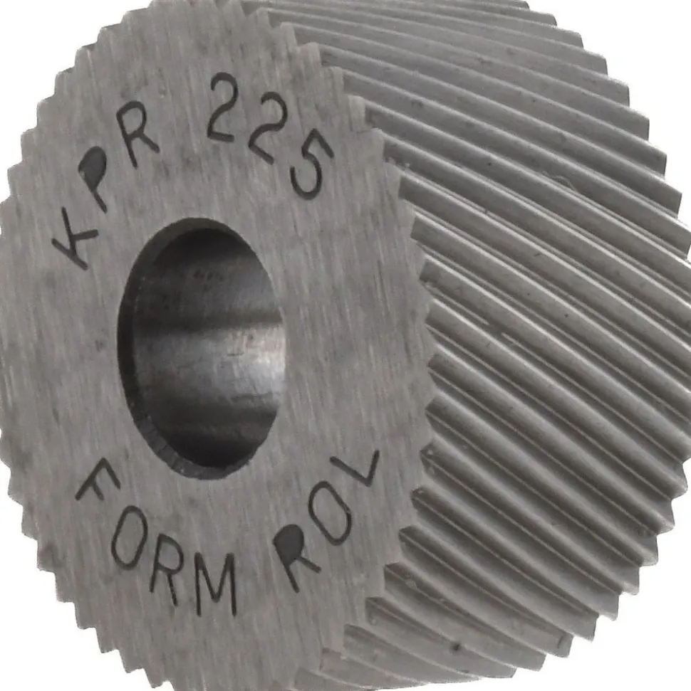 Standard Knurl Wheel: 3/4" Dia, 90 ° Tooth Angle, 25 TPI, Diagonal, High Speed Steel