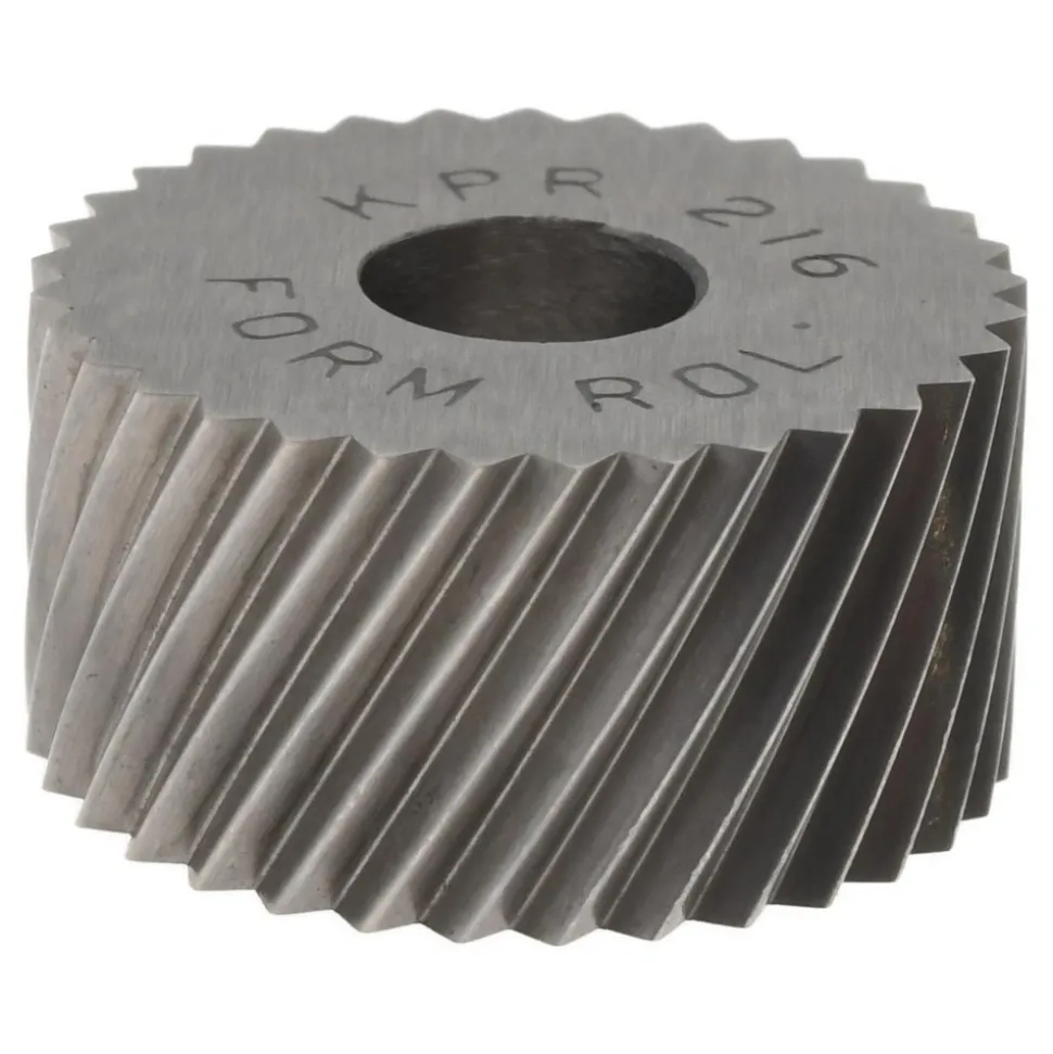 Standard Knurl Wheel: 3/4" Dia, 90 ° Tooth Angle, 16 TPI, Diagonal, High Speed Steel