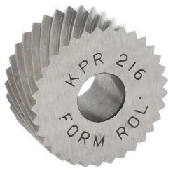 Standard Knurl Wheel: 3/4" Dia, 90 ° Tooth Angle, 16 TPI, Diagonal, High Speed Steel