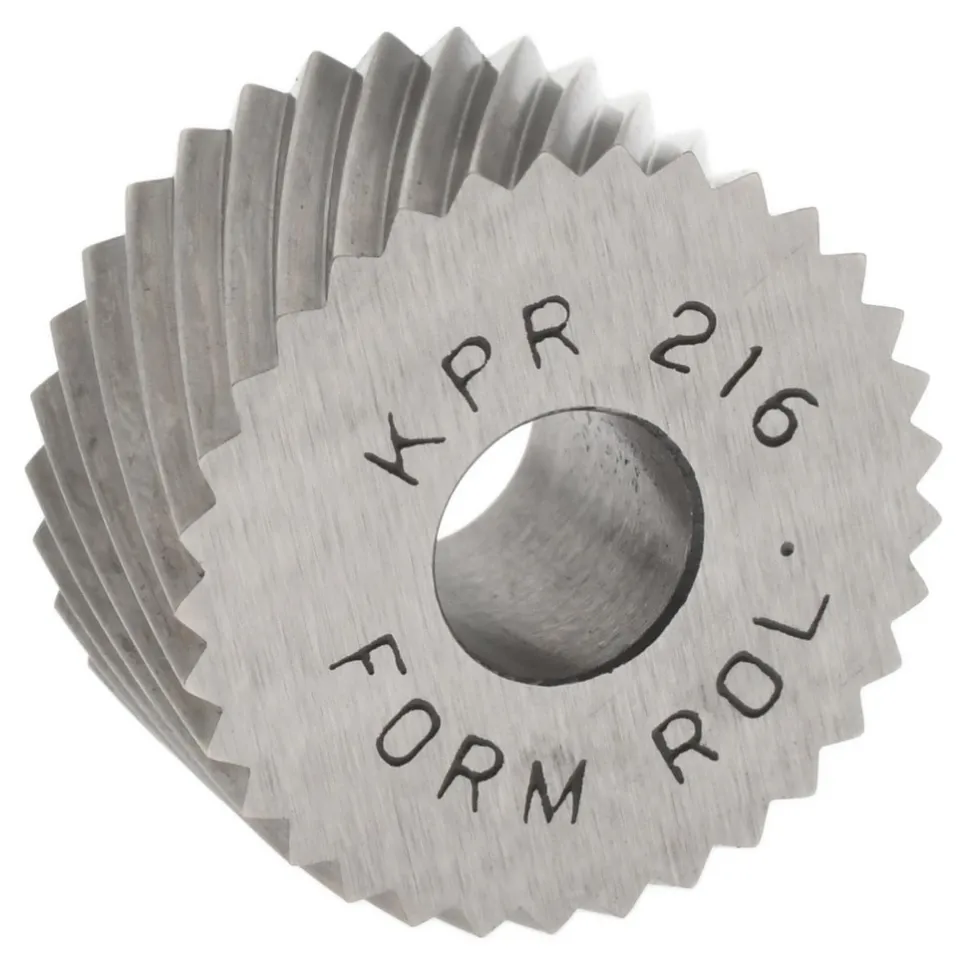 Standard Knurl Wheel: 3/4" Dia, 90 ° Tooth Angle, 16 TPI, Diagonal, High Speed Steel