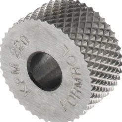 Standard Knurl Wheel: 3/4" Dia, 90 ° Tooth Angle, 20 TPI, Diamond, High Speed Steel