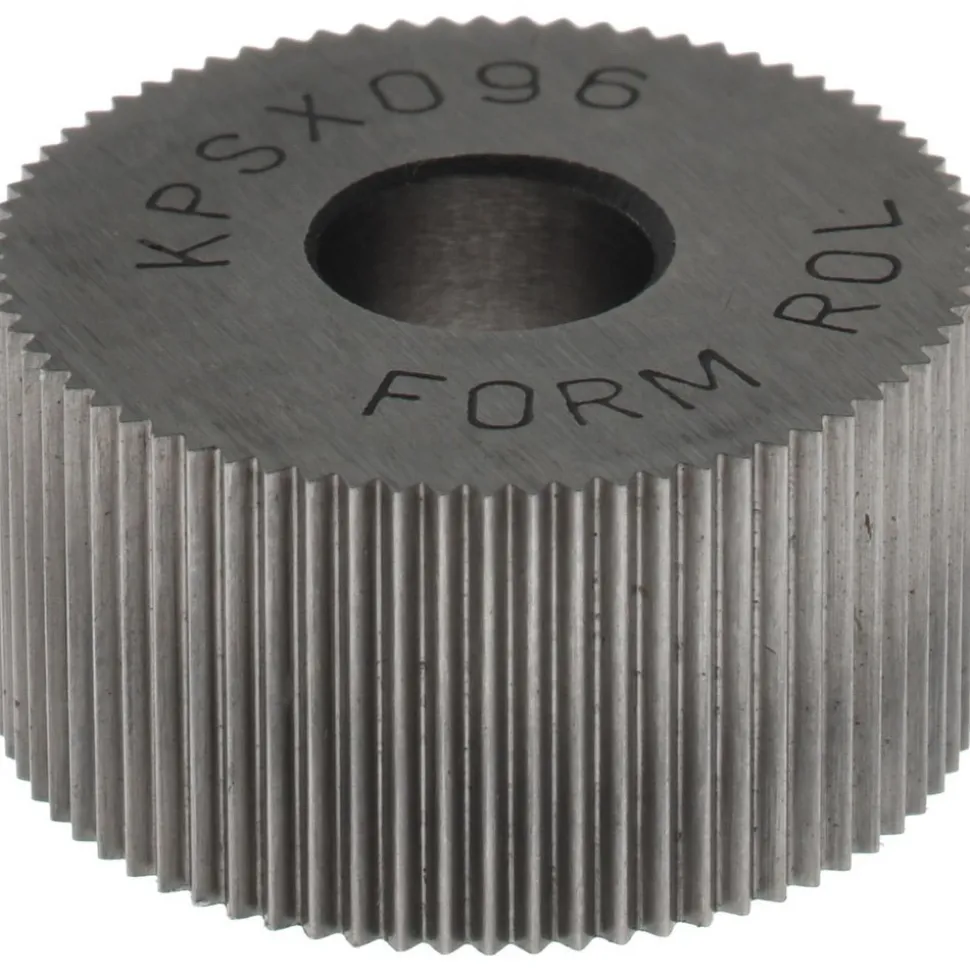 Standard Knurl Wheel: 3/4" Dia, 80 ° Tooth Angle, Straight, Cobalt
