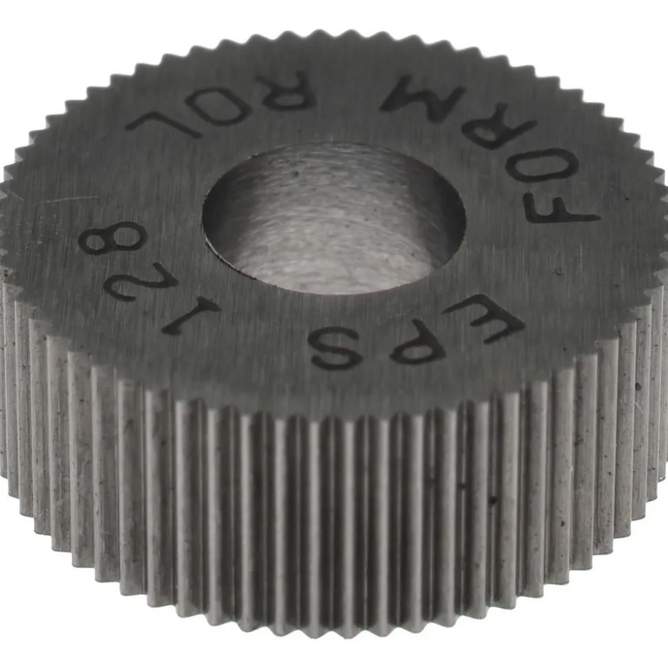 Standard Knurl Wheel: 1/2" Dia, 80 ° Tooth Angle, Straight, High Speed Steel