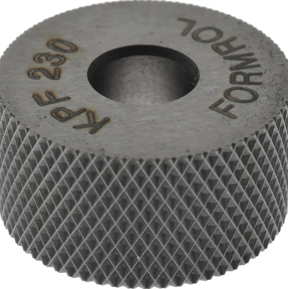 Standard Knurl Wheel: 3/4" Dia, 90 ° Tooth Angle, 30 TPI, Diamond, High Speed Steel