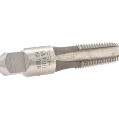 Standard Pipe Tap: 1/4-18, NPT, 4 Flutes, High Speed Steel, Bright/Uncoated