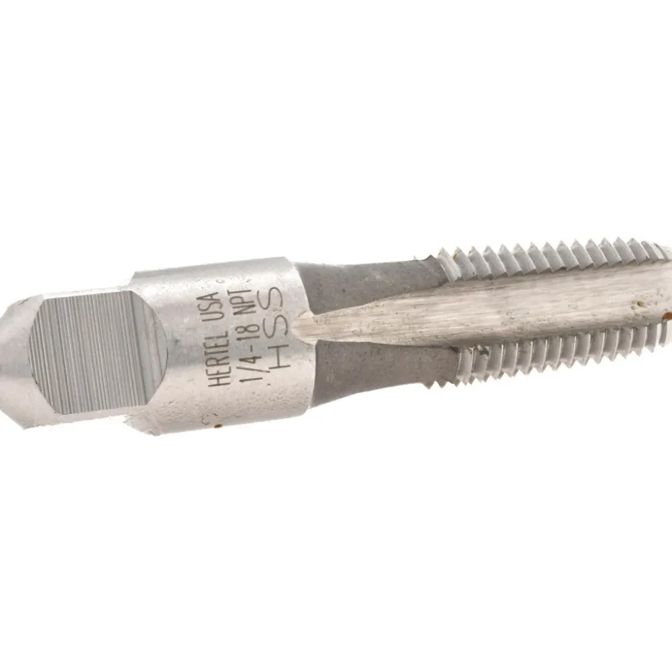 Standard Pipe Tap: 1/4-18, NPT, 4 Flutes, High Speed Steel, Bright/Uncoated