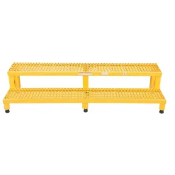 Steel Adjustable Step Mate Stand: 2 Step 22-7/8 In. x 59-3/4 In. x 15-1/4 In. 500 Lb. Capacity Yellow