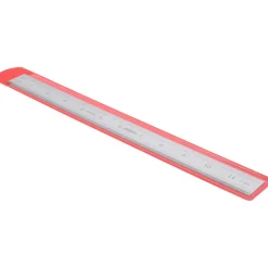 Steel Rule: 12" OAL, Decimal & Metric Graduation, Rigid, 1" OAW
