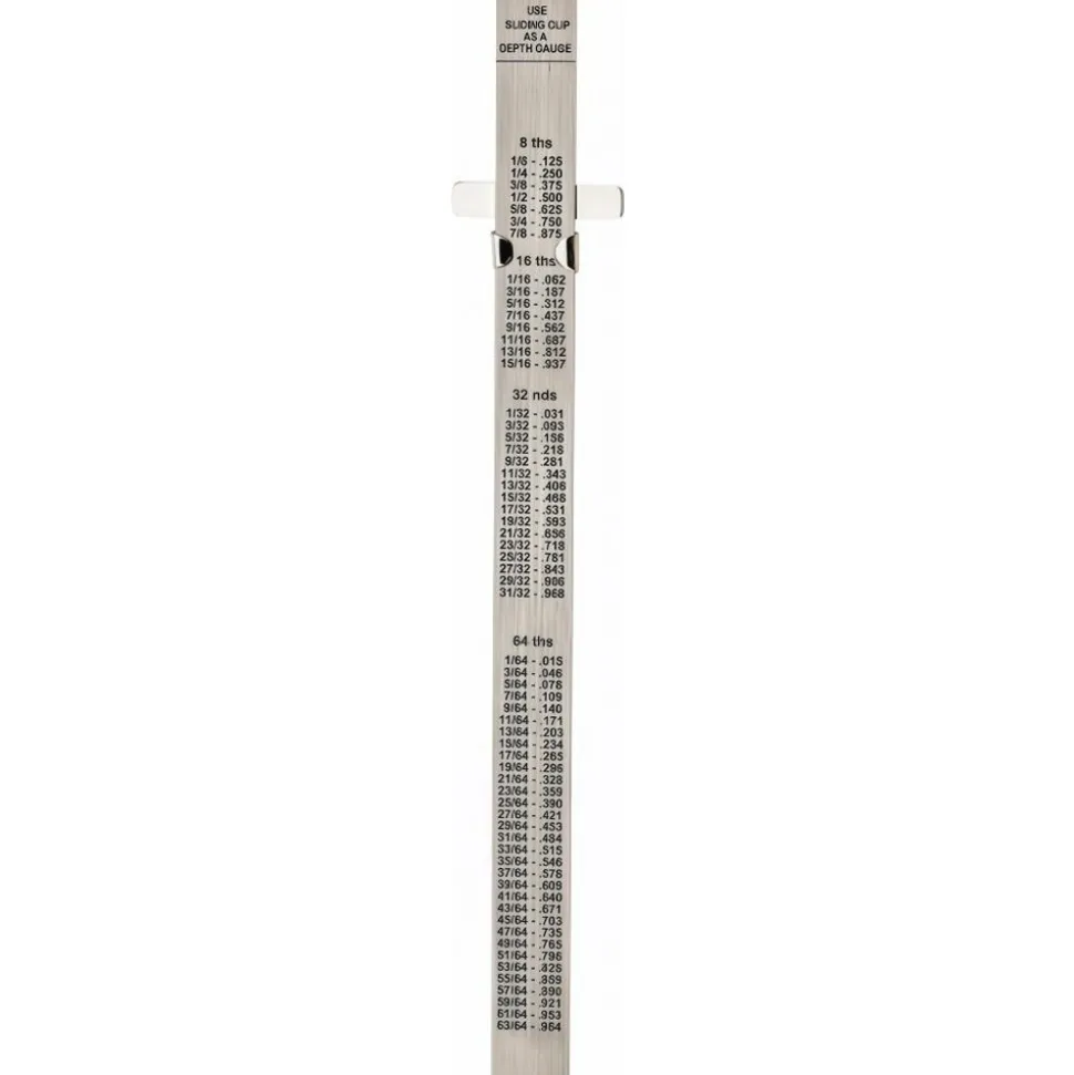 Steel Rule: 6" OAL, English & Metric Graduation, Flexible, 1/2" OAW