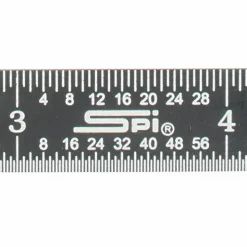 Steel Rule: 6" OAL, English & Metric Graduation, Flexible, 1/2" OAW
