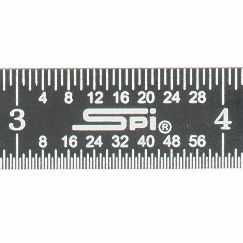 Steel Rule: 6" OAL, English & Metric Graduation, Flexible, 1/2" OAW