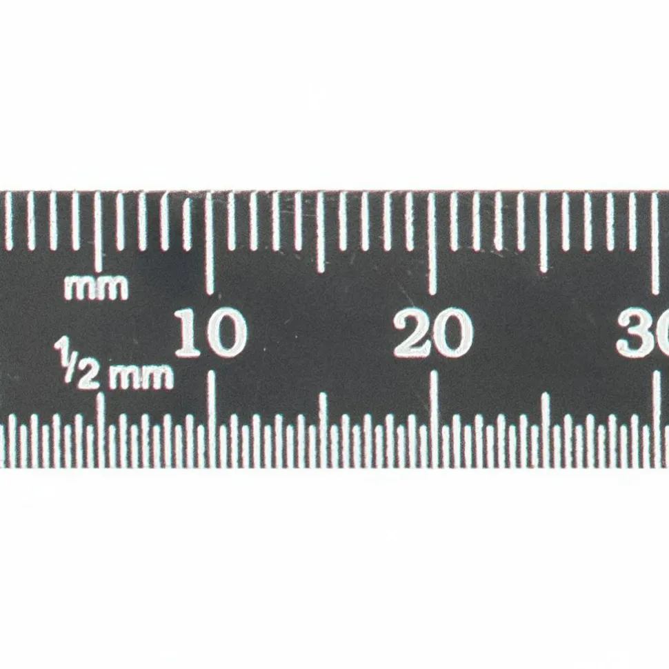 Steel Rule: 6" OAL, English & Metric Graduation, Flexible, 1/2" OAW