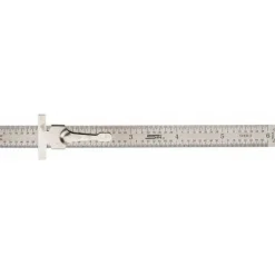Steel Rule: 6" OAL, 10R & D Graduation, Flexible, 1/2" OAW