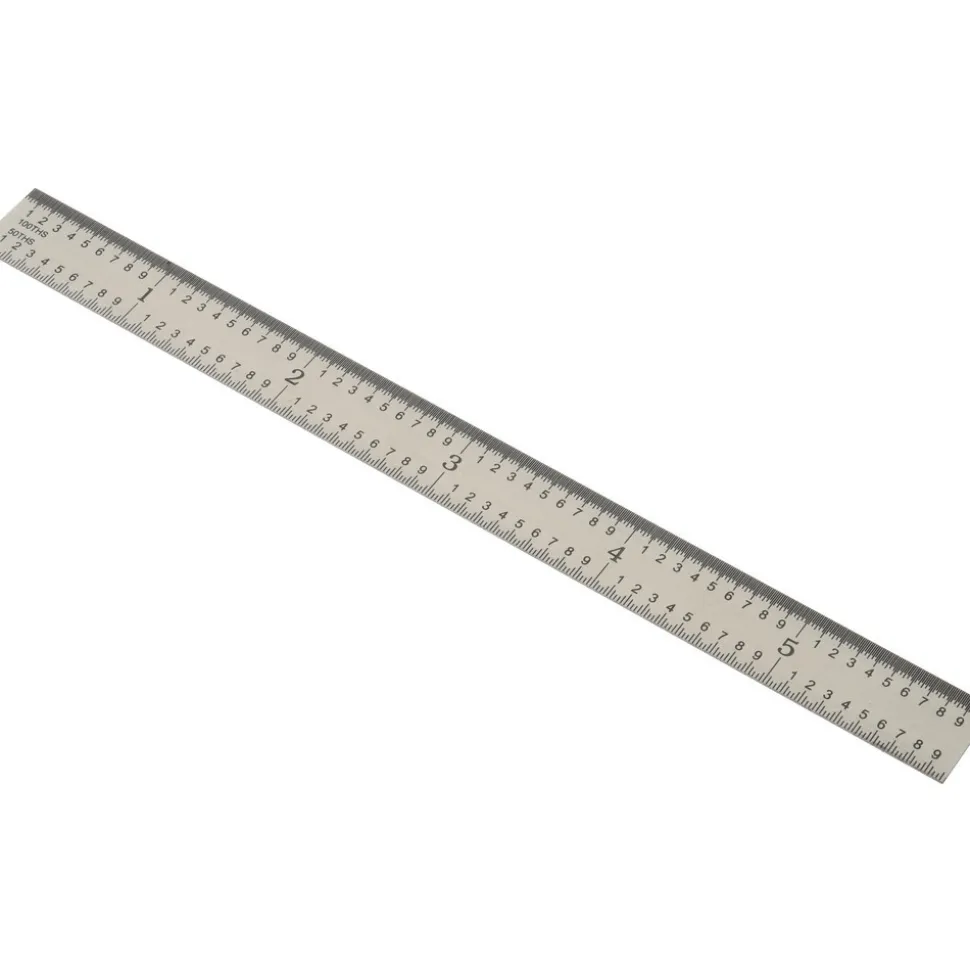 Steel Rule: 6" OAL, 16R Graduation, Flexible, 1/2" OAW