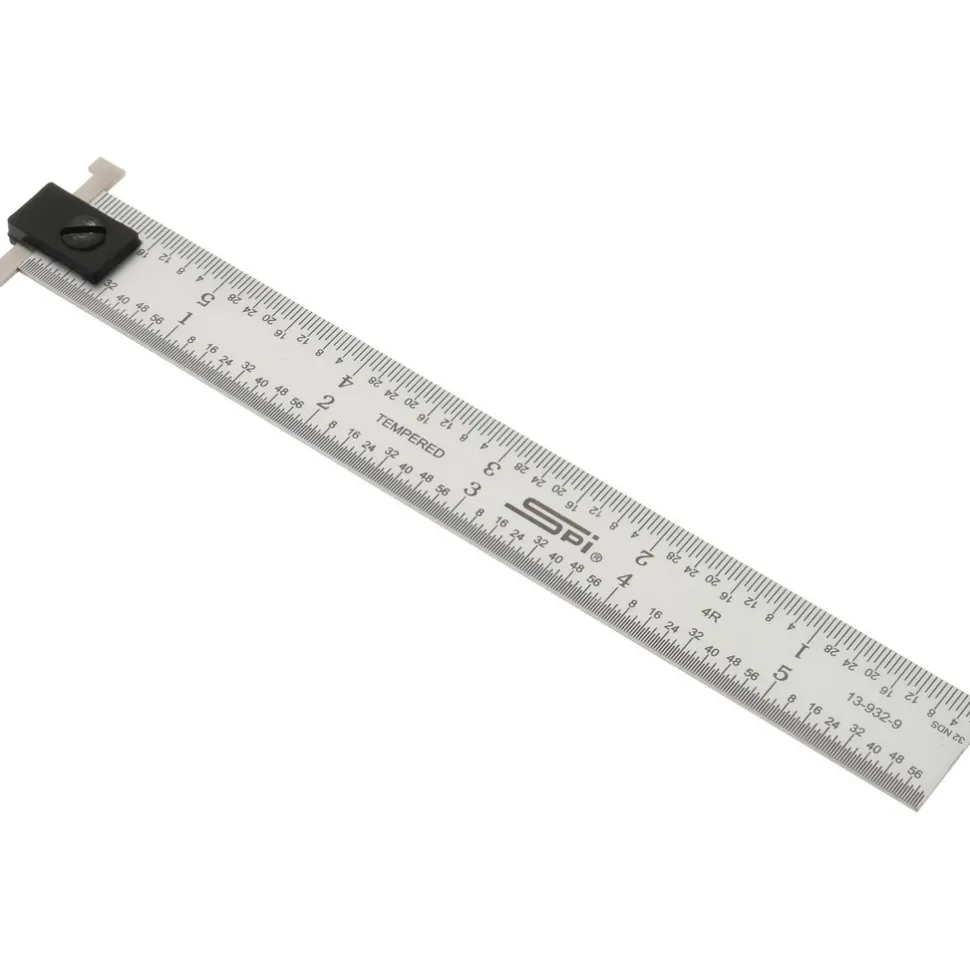 Steel Rule: 6" OAL, 4R Graduation, 3/4" OAW