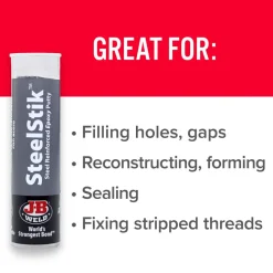SteelStik Steel Enforced Epoxy Putty, Dark Gray, 2 oz
